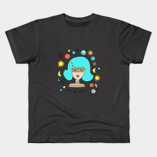 Cool girl loves space! Kids T-Shirt